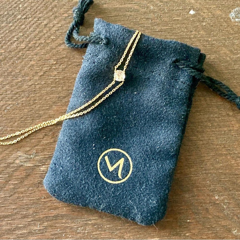 Mejuri 18K Gold Vermail and White Topaz Bracelet